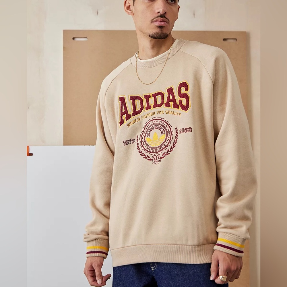 Adidas Beige Crewneck